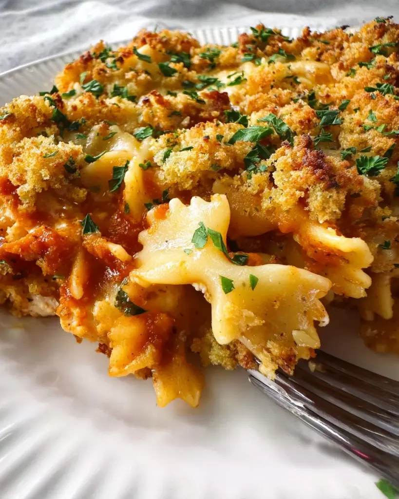Dump-and-Bake Chicken Parmesan Casserole