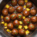 Slow Cooker Pineapple Barbecue Meatballs
