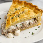 Turkey Sausage Gravy and Biscuit Pie