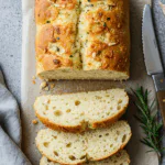 Rustic No Knead Rosemary Garlic Bread