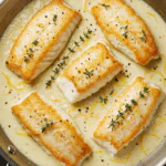 Tasty Baked Cod in Coconut Lemon Cream Sauce