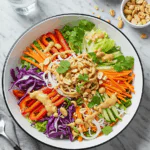 Spring Roll Salad with Peanut Dressing