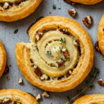 Blue Cheese Walnut Thyme Puff Pastry Twirl