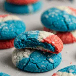Patriotic Crinkle Cookies with a Butter-Rich Base