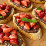 Chocolate Strawberry Bruschetta