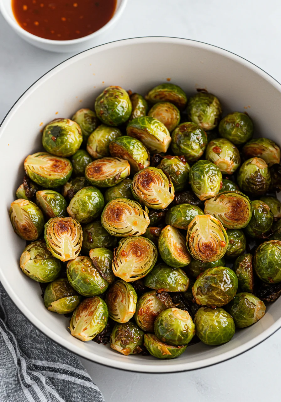 Sweet Chili Air Fryer Brussels Sprouts