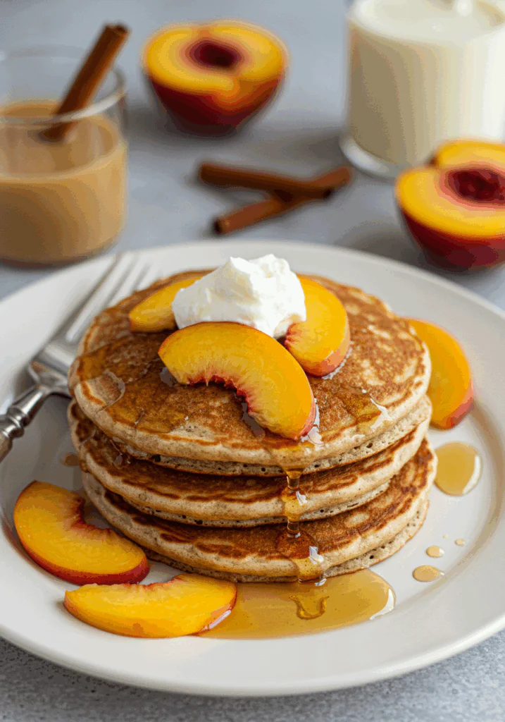 Cinnamon Peach Pancakes