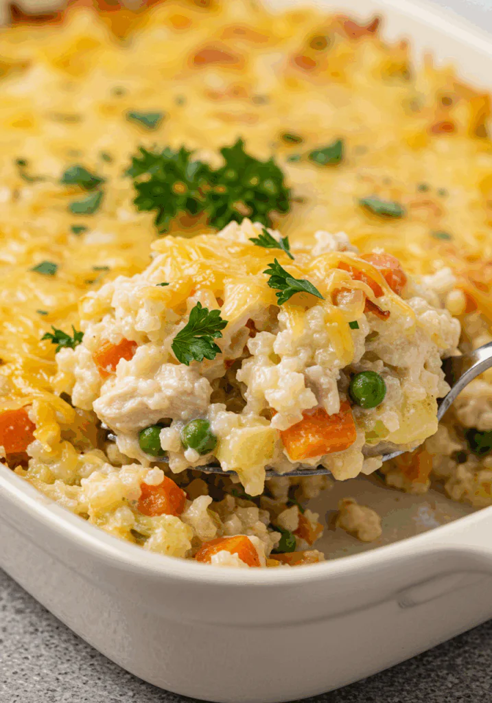 Healthy Chicken Cauliflower Rice Casserole