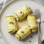 Zucchini Chicken Alfredo Roll Ups