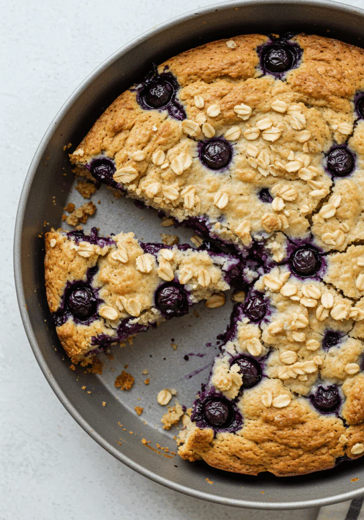 Healthy Yogurt Oat Blueberry Breakfast Cake