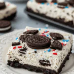No Bake Fireworks Oreo Cheesecake Bars