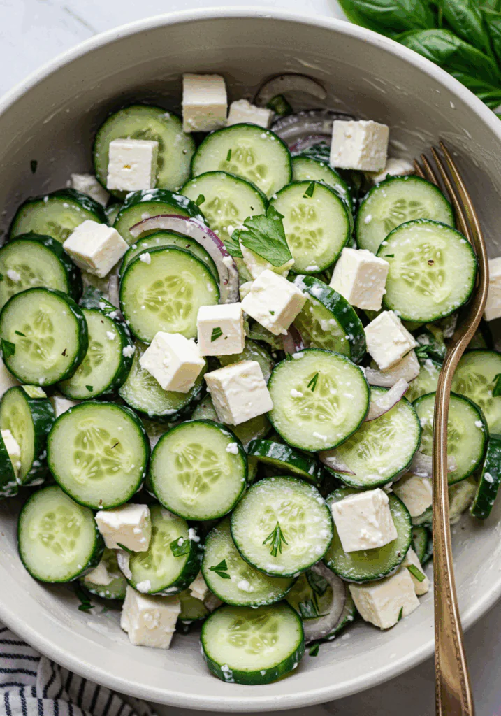Cucumber feta salad