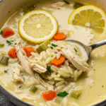 Mediterranean Lemon Chicken Soup