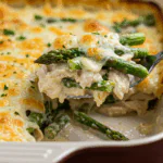 Chicken Casserole with Asparagus and Mozzarella