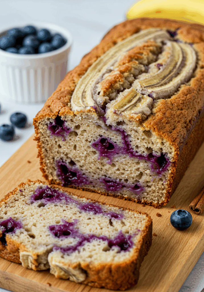 Blueberry Cinnamon Swirl Banana Bread
