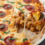 Roasted Cauliflower Pizza Casserole