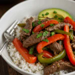 Beef and Pepper Rice Bowl