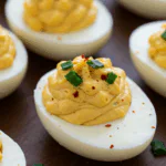 Spicy Chili Garlic Deviled Eggs