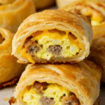 Turkey Sausage Egg and Cheese Breakfast Roll-Ups