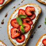 Roasted Strawberry Whipped Ricotta Toast