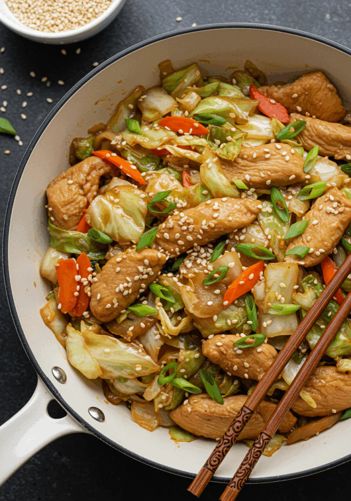 Chinese Chicken Cabbage Stir-Fry